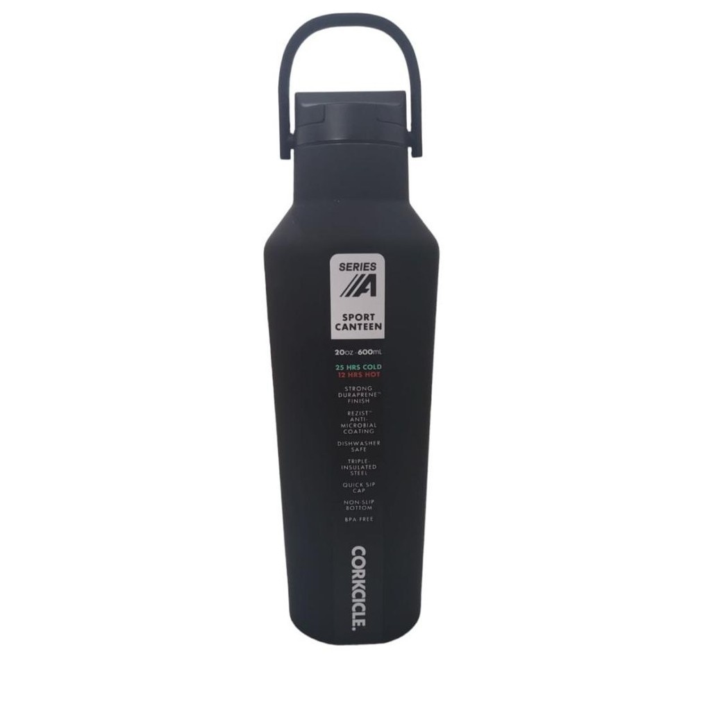 Corkcicle Black 20 Oz Sport Canteen Botol Minum