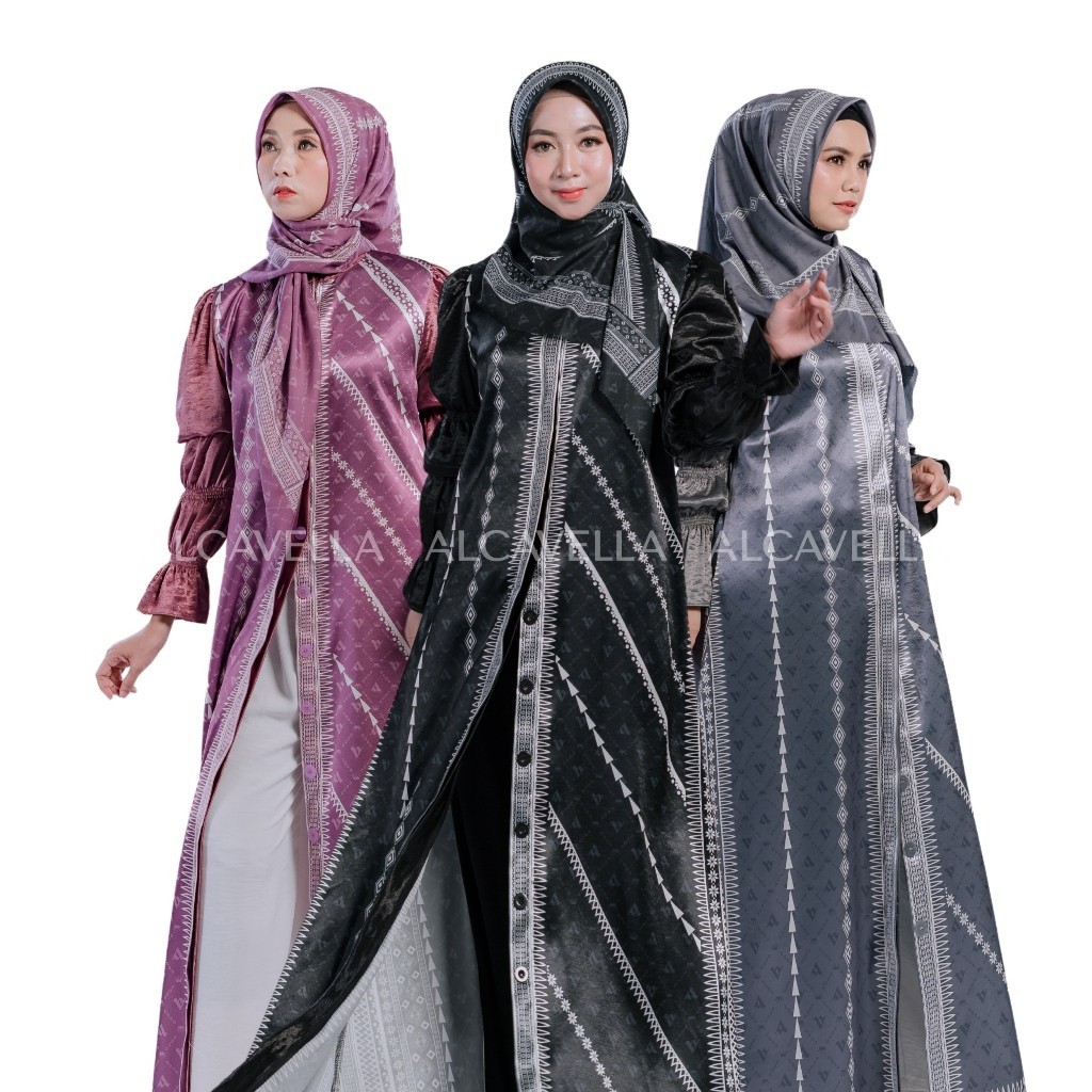 ALCAVELLA DRESS ALEENA | DRESS WANITA | DRESS MUSLIM | GAMIS MUSLIM | GAMIS HITAM | DRESS ALCAVELLA 