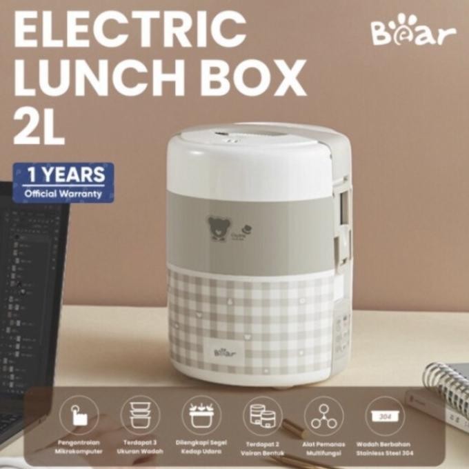 Bear Electric Lunch Box 2 L / Kotak Makan Elektrik