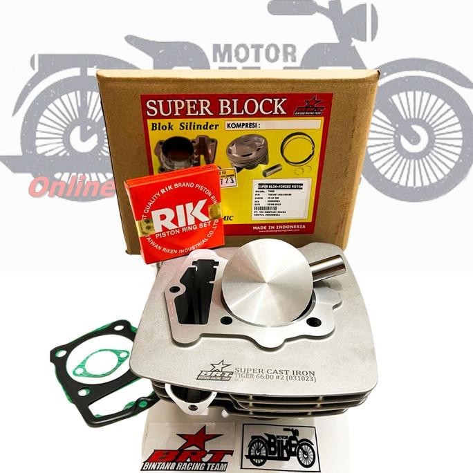 Masih Blok Cast Iron Brt Bore Up Tiger Megapro Gl Pro Neotech  66Mm 213Cc