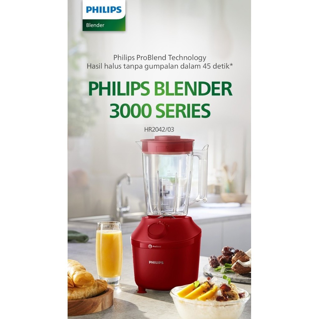 Blender Philips 3000 Series Philips Hr2042/03 Blender Tabung Plastik