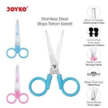 

SCISSORS JOYKO SC-21 GUNTING TAJAM STAINLESS STEEL BAJA TAHAN KARAT BIRU PINK KAIN RAMBUT KECIL KERTAS KARTON ATK MURAH PERLENGKAPAN SEKOLAH KANTOR ALAT TULIS