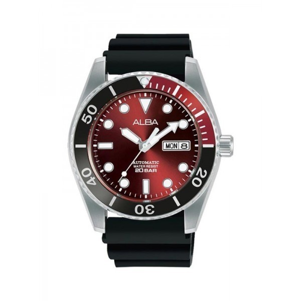 Jam Pria Alba  Original Sport Silver Rubber AL4423 X1