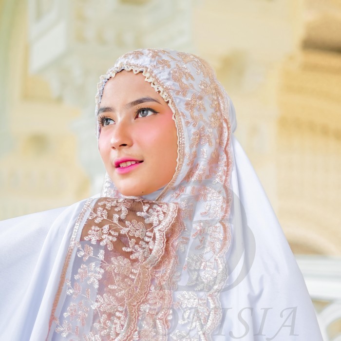 COD Chrystion Mukena Dewasa Renda Bordir Model Terbaru Mewah Shireen