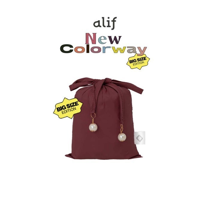 COD ALF BY ALIF MUKENA MINI TRAVEL JUMBO - BURGUNDY