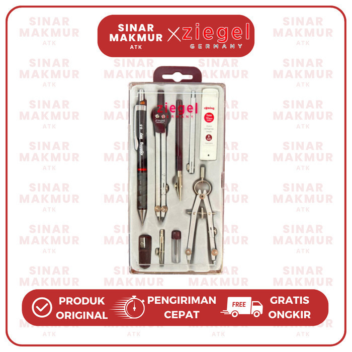 

Compass Set/Jangka Set Isi 3 Rotring Ziegel S03009A (Set)