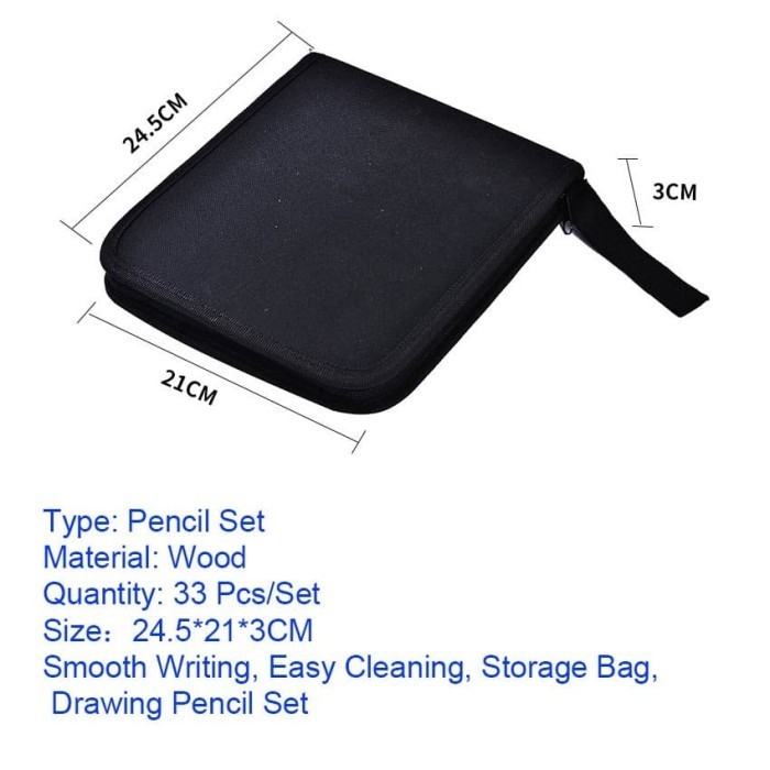 

33Pcs/Set Pensil Pisau Penghapus Dan Pensil Gambar Keperluan Sekolah