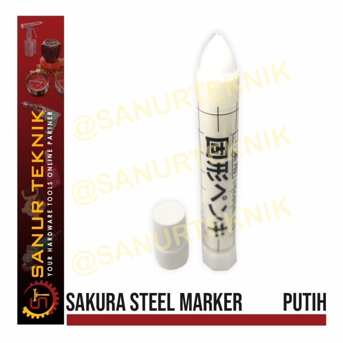 

Sakura Steel Marker/ Spidol Besi Baja Putih - White (Per Dos 10 Pc)