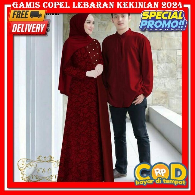Alyona Couple Kids And Mom/Gamis Couple Terlaris Model Kekinian/Gamis Anak Dan Ibu Set Khimar Codâœ”