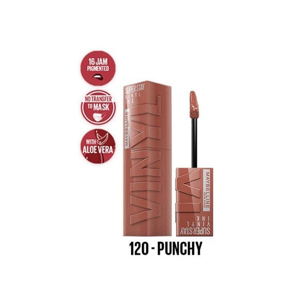 Maybelline Superstay Vinyl Ink Lip Cream 120 Punchy 117715215