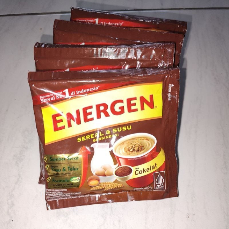 

ENERGEN RENCENG RASA COKLAT 34gr (Harga per renceng isi 10)