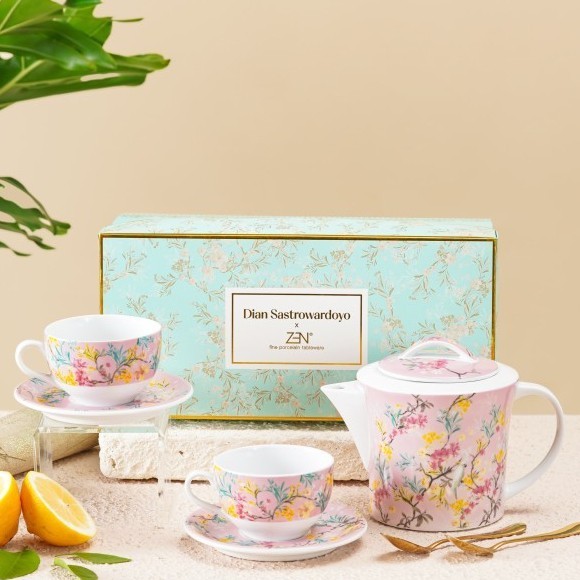 Zen X Dian Sastrowardoyo Tea Set Passionate Pink