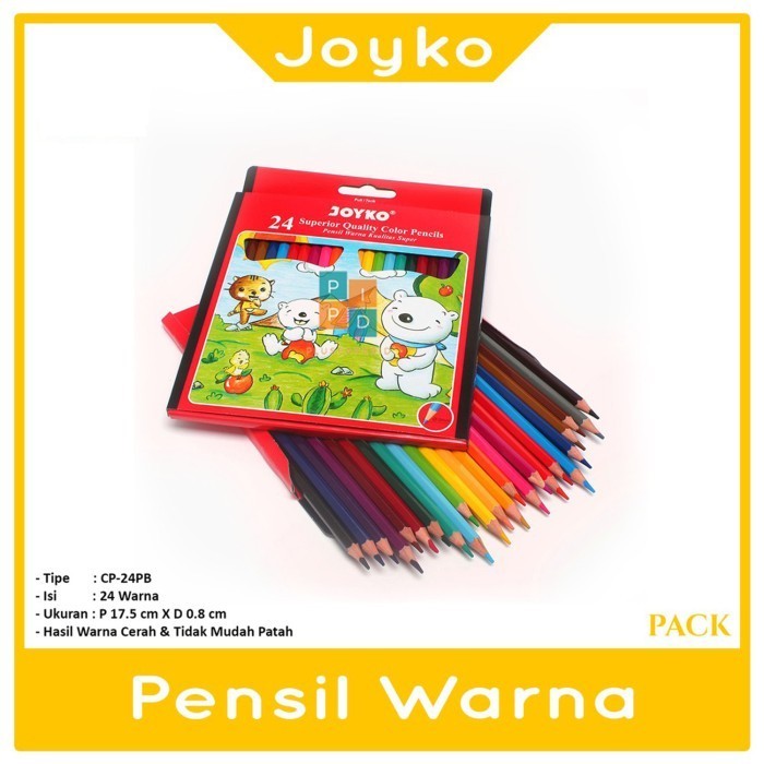 

Spesial Grosir!!! Pensil Warna 24 Joyko Cp-24Pb ( 24 Color ) Gilaa!!!