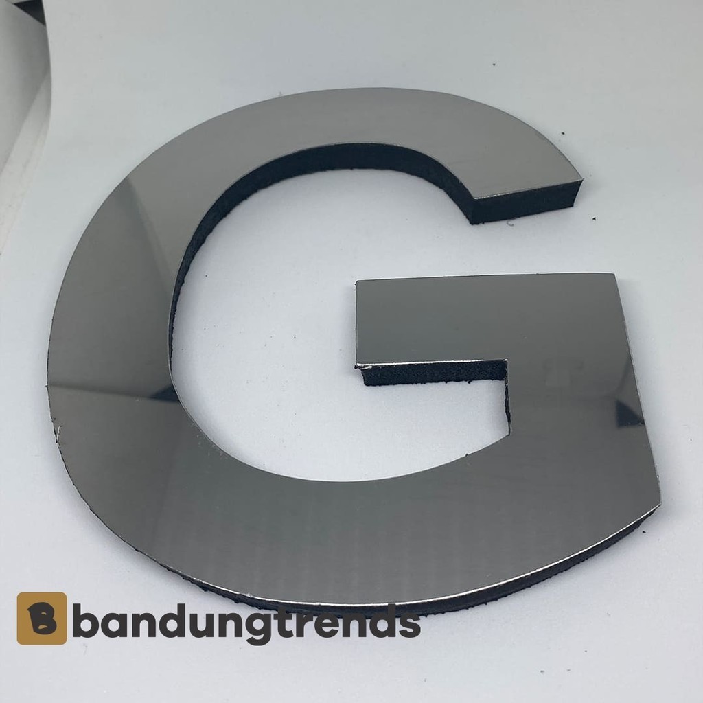 Huruf G Stainless Spoon Untuk Nomor Rumah Atau Papan Nama  Ukuran 15CM