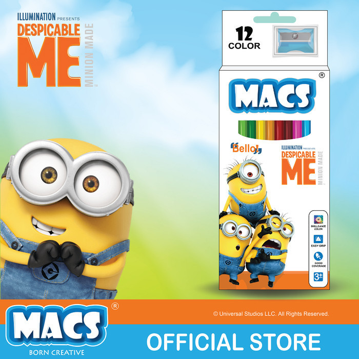 

Gilaa!!! Pensil Warna Macs Minions 1 Despicable Me 12 Pencil Color Sale!!!