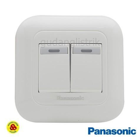TERMURAH PANASONIC SAKLAR SERI 2G LAMPU WEJ5571 WS SAKELAR DOUBLE 2