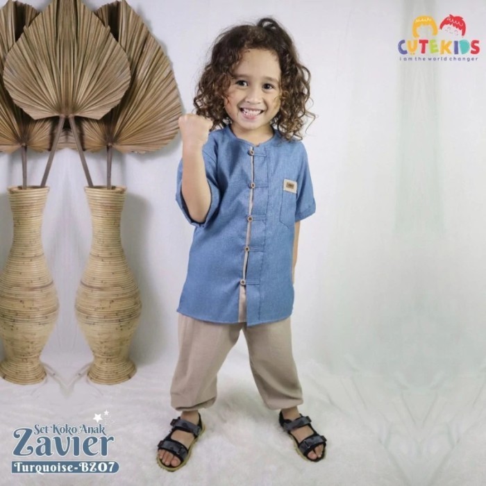 Cutekids - Baju Koko Set Anak Laki Laki 3 Bulan - 2,5 Tahun Zavier