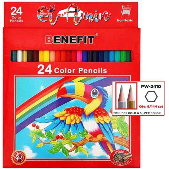 

Terbatas Pensil Warna Kualitas Premium "Benefit" 12-24 Warna Bergaransi