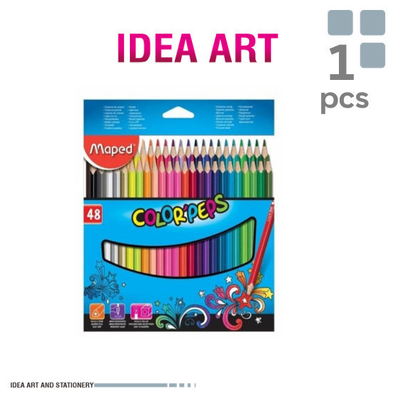 

Limited Pensil Warna 48 Maped Color Peps Cardboard Include Silver Gold Fluo Berkualitas