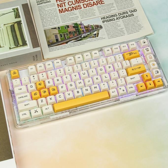 Best Seller Zifriend Honey Milk 140Keys Keycaps Dye-Sublimated Xda Profile