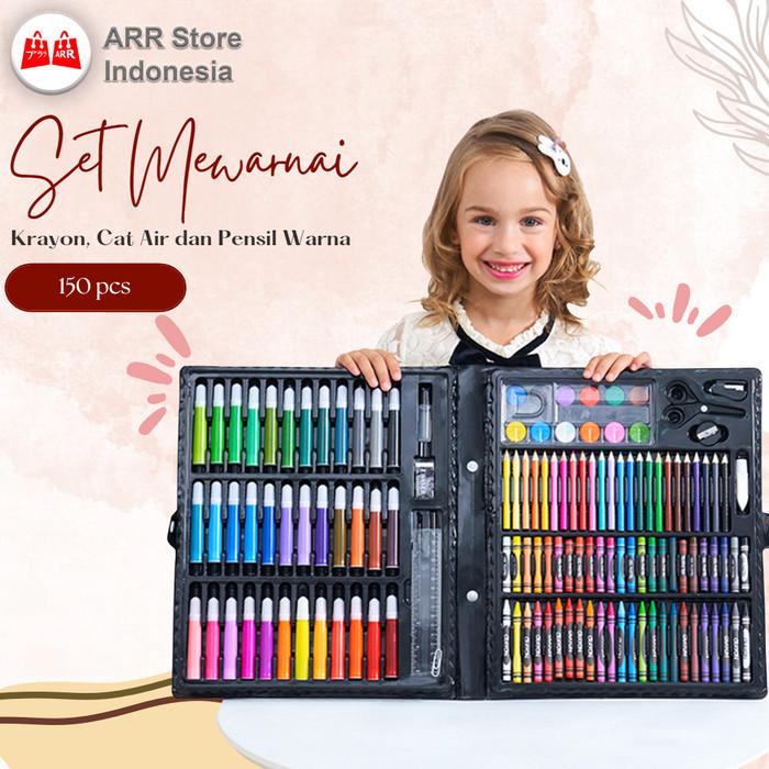 

Eklusif Art Set Isi 150 Pcs Pensil Warna Set Anak Crayon Full Set Alat Lukis Bagus