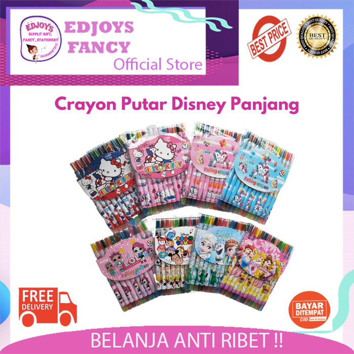 

Bergaransi Crayon / Oil Pastel / Krayon Puter Panjang Disney 12 Warna 1012-12 Bagus