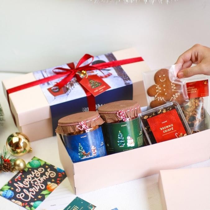 

~~~~~] Hampers Natal / Christmas Hampers - Festive Set - Semi Hardbox