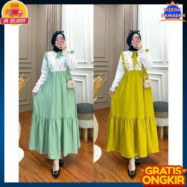 Gamus Remaja Elegan Dris Muslimah Wnta Lebaran 2024 Drees Cewek Dewasa Gmis Syar'I Muslim Deres Gsmi