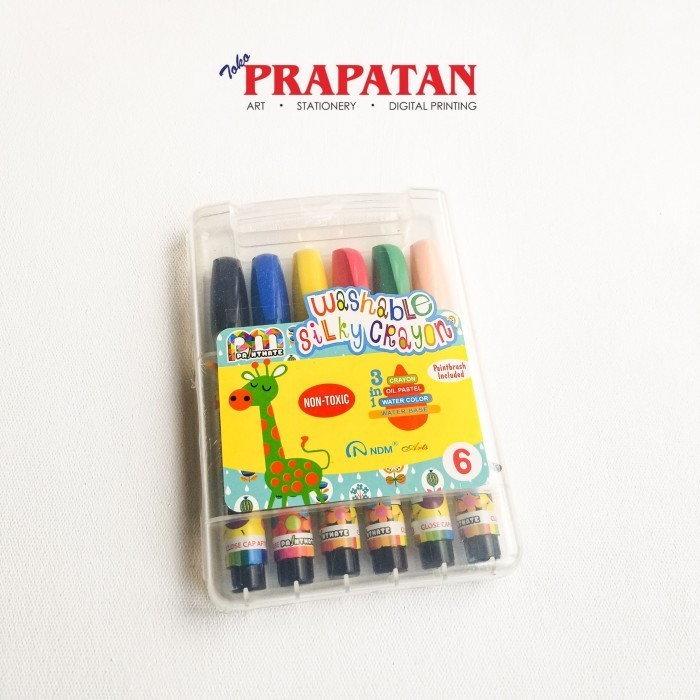 

Cuci Gudang Paintmate Washable Silky Crayon 6 Warna / Oil Pastel / Watercolor Berkualitas