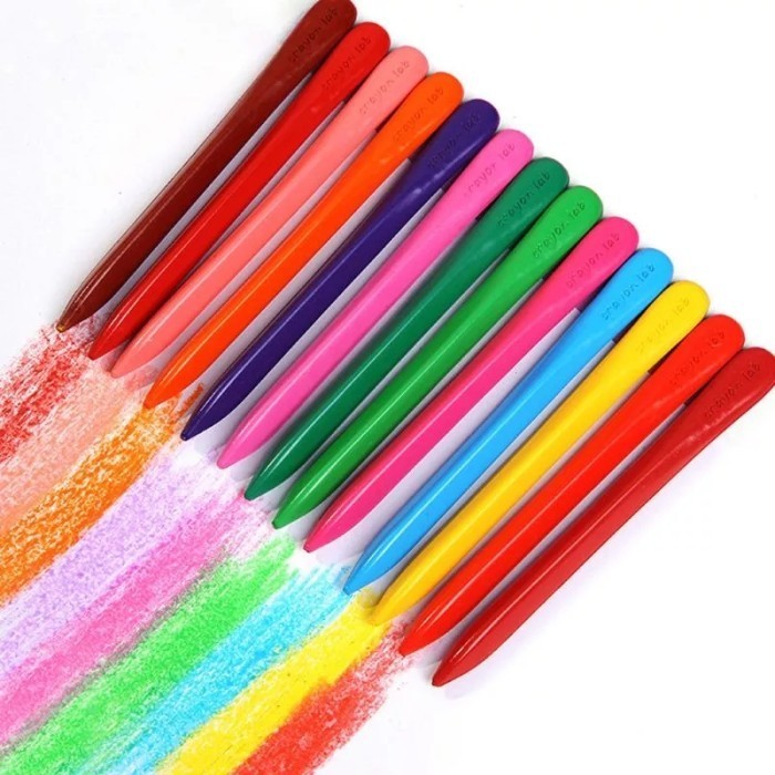 

Gaya Plastic Crayon Non Toxic Set 36Pcs - Alat Gambar Anak Krayon Tahan Air Terlaris