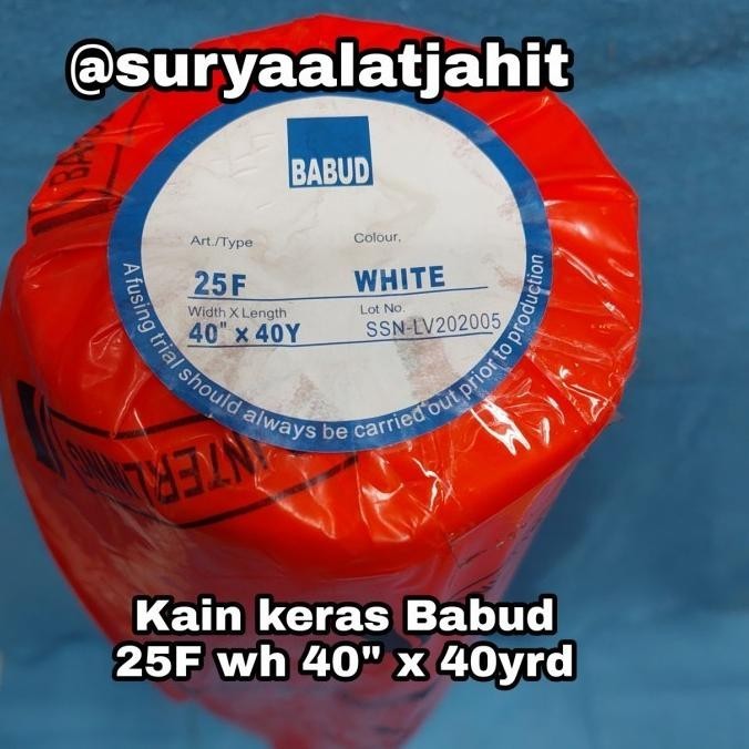 

Kain Keras Kapas Babud 25F Wh 40"X40Y Ada Lem