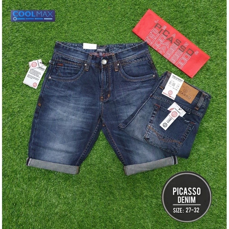 PREMIUM DRILL celana picasso jeans pendek // celana jeans pendek picasso // picasso original