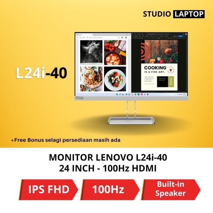 Terlaris Monitor Lenovo L24I-30 24" Ips Fhd 75Hz Vga Hdmi Promo Terbaru