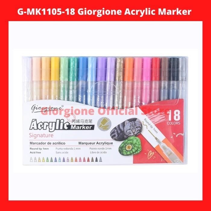 

G-Mk1105 Giorgione Acrylic Marker Pen Set Spidol Akrilik Cat Paint