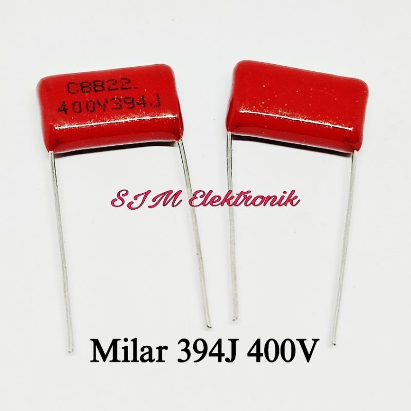 Kapasitor Milar 394J 400V Capacitor mylar 394 J 400 Volt