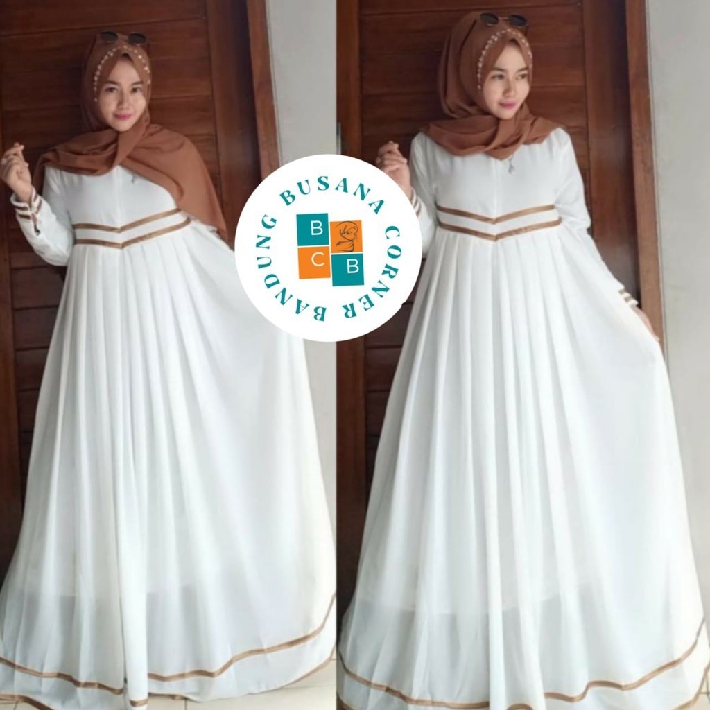 Gamis Wanita Terbaru 2024 Games 3In1 Simpel Maxidress Maxi Brokat Dres Kondangan Busui Dress Lebaran
