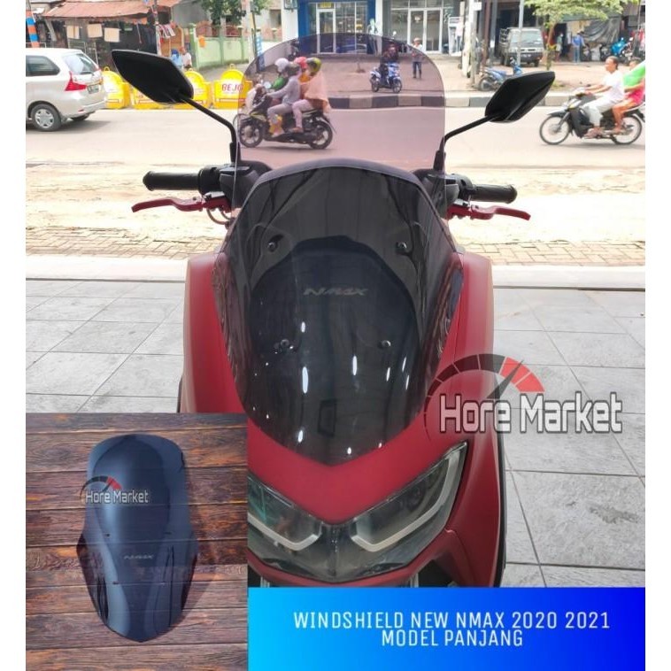 WINDSHIELD NEW NMAX 2020 2021 PANJANG TINGGI VISOR NEW NMAX TEBAL 3MM Import Premium