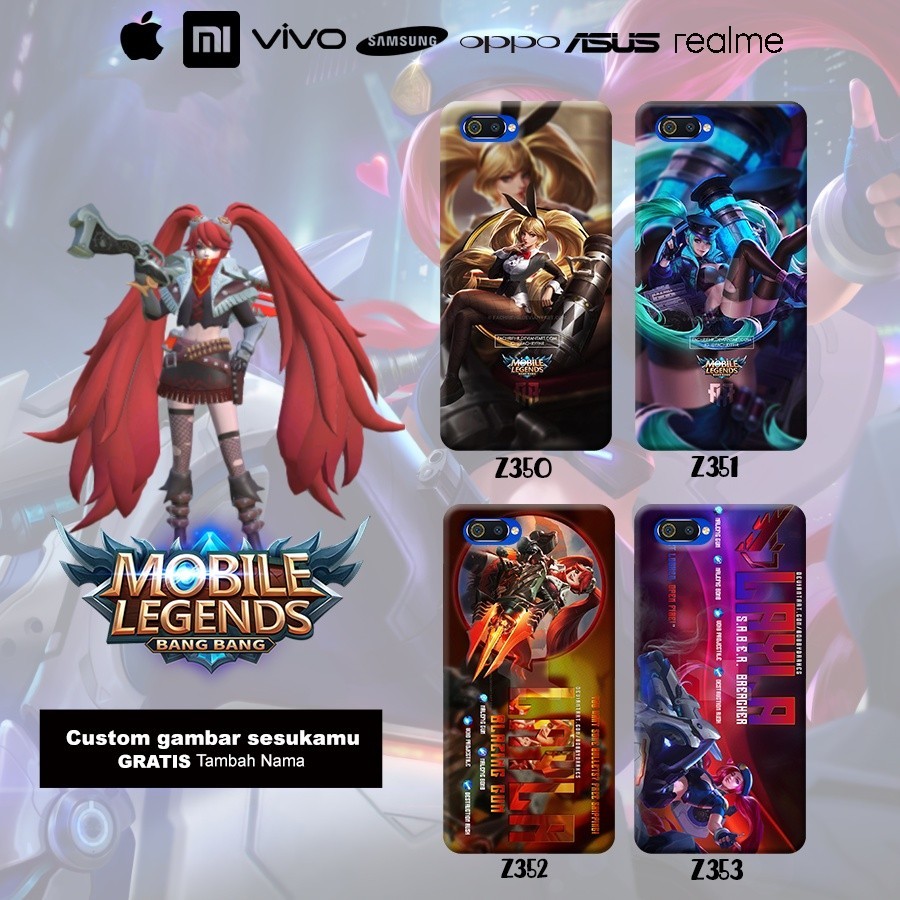 Case casing mobile legends layla ( semua tipe hp )  realme c21y c21 c25  oppo a16 a15 a12 vivo y53s