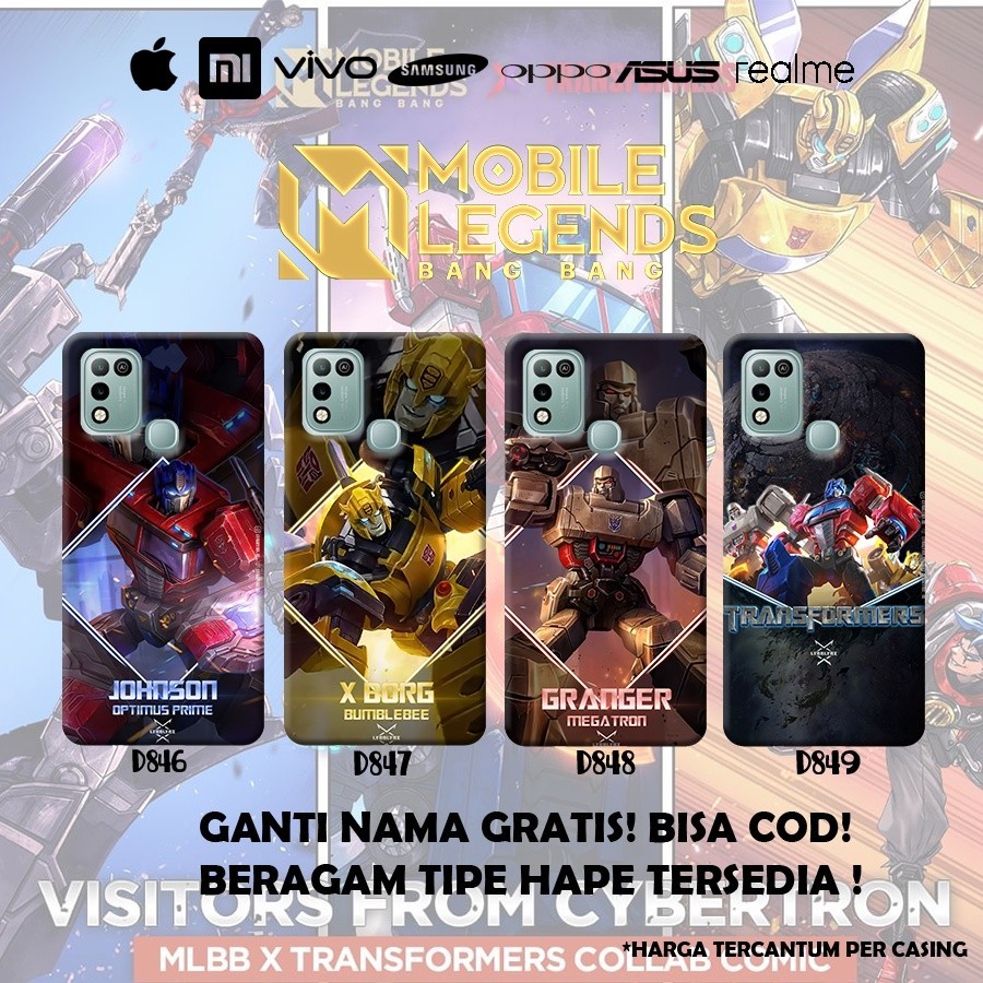 Case casing johnson transformers ( semua tipe hp )  infinix hot 10 play realme c21y vivo y53s a16