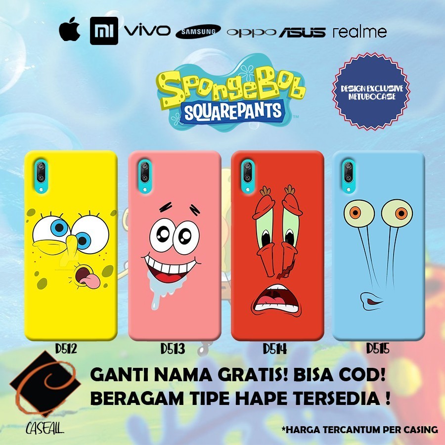 Case Casing Spongebob ( Semua Tipe HP )  Huawei Y7 Pro 2019 Y7 Prime Y5 Y6 Nova 2i Nova 2 Lite Y5ii
