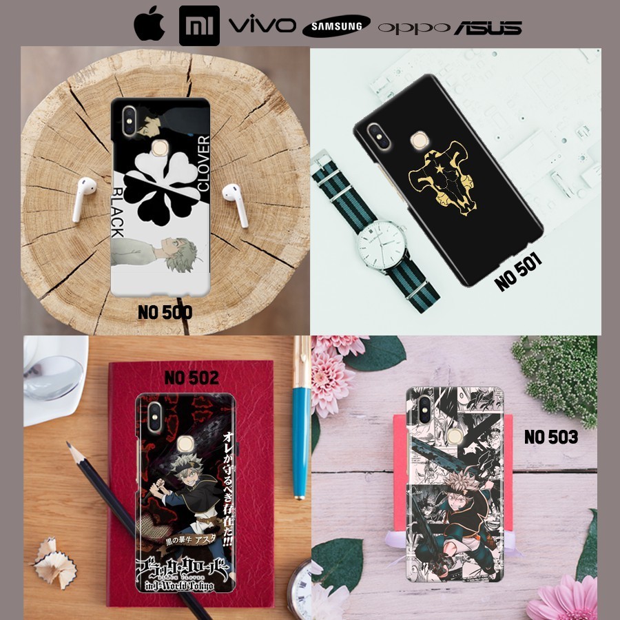 Case Casing Asta Black Clover Vivo V11 / V11 Pro / V9 / Y95 / Y93 / Y91 Samsung Iphone Xiaomi Oppo