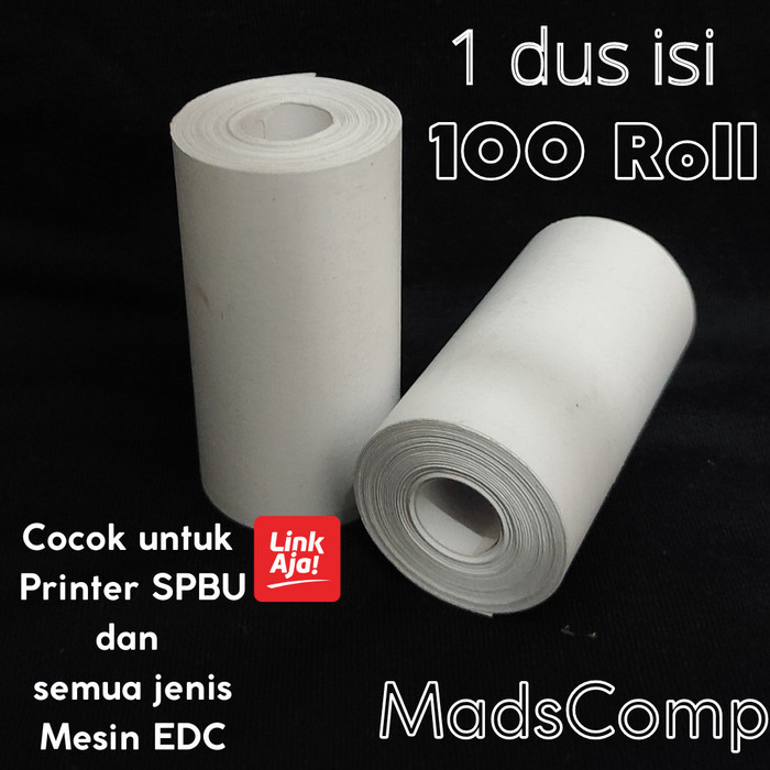 

Kertas Struk Thermal 58X30 (1 Dus Isi 100 Roll) Thermal Paper Roll