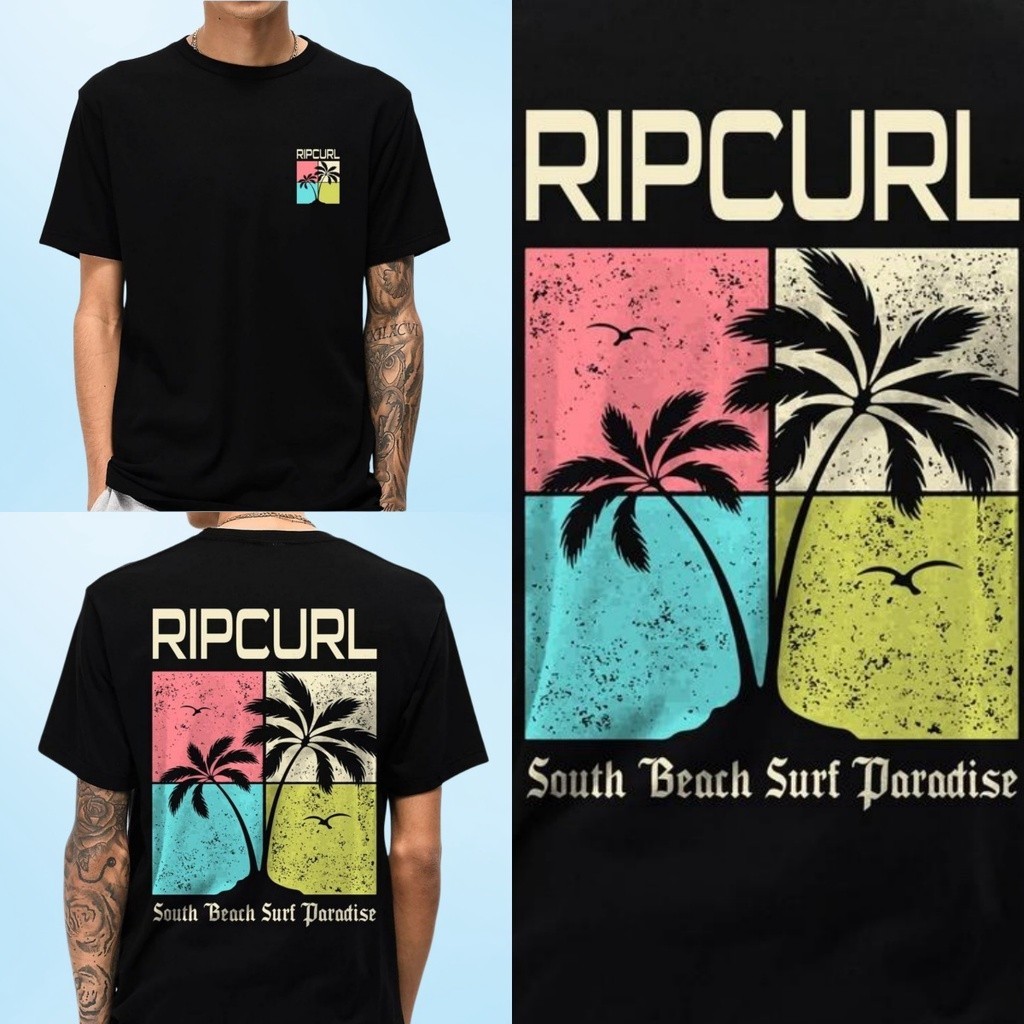 [HIGH QUALITY COLLECTIONS] COD Kaos Ripcurl T-Shirt 100 % Catton Combed 24S Kualitas PREMIUM Couple