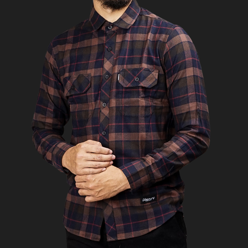 [HIGH QUALITY COLLECTIONS] Gloaming Long Shirt Salvages Kemeja Flanel Original Pria/Wanita