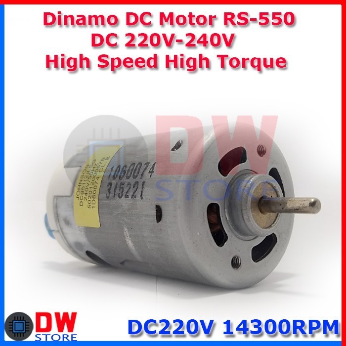 Terlaris Dinamo Dc Motor Rs550 Rs-550 Dc 220V-240V High Rpm Speed High Torque