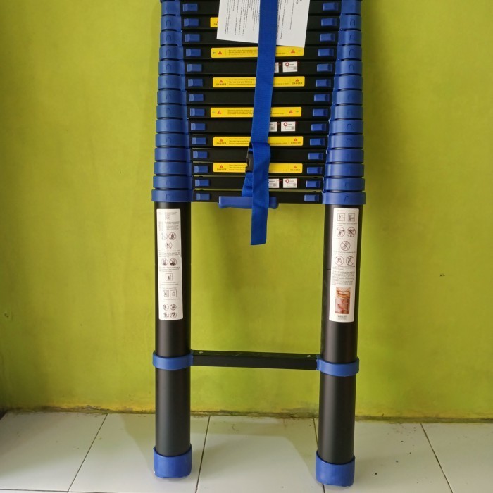 TANGGA TELESKOPIK 6 METER SINGLE ( BIRU)