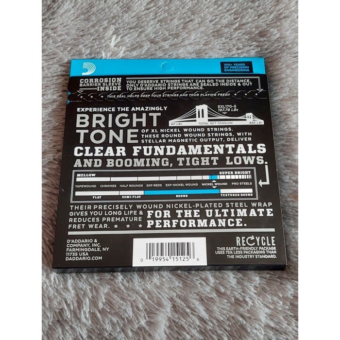 Senar Bass Daddario Exl170-5 5 String - Senar Bass D'Addario 5 String