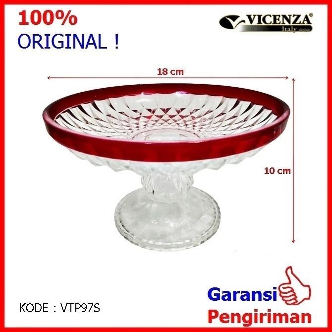 Toples Kue Toples Permen Toples Piala Kaca Seperti Kristal Vicenza 97S Heyuna054