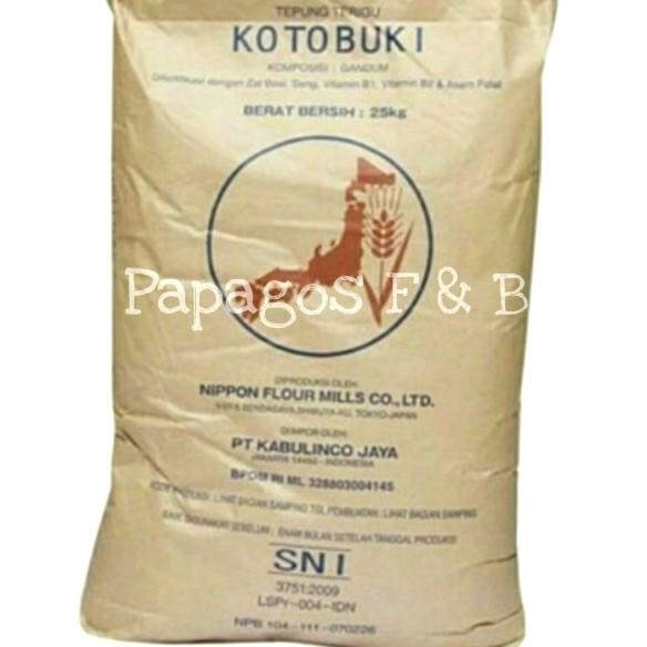 

Tepung Kotobuki Terigu Protein Rendah Jepang Repack 1 Kg / Kilo 075