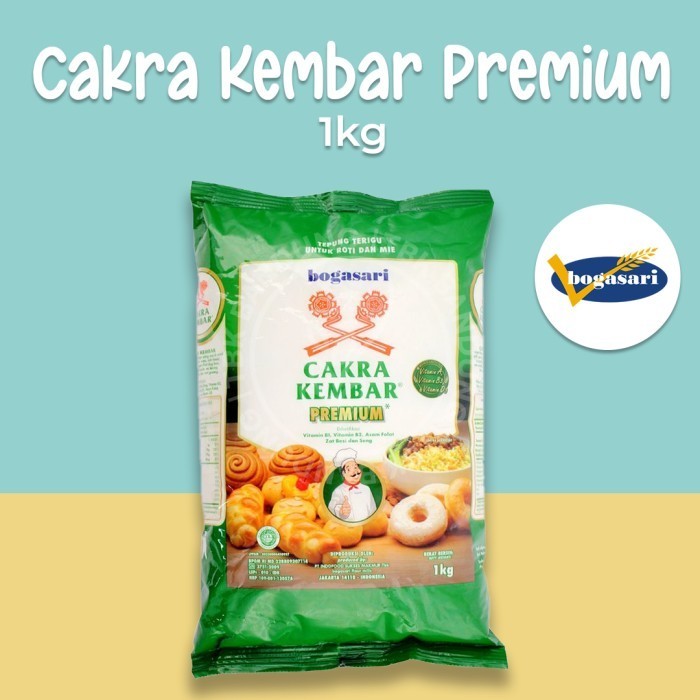 

Cakra Kembar Premium 1Kg Tepung Terigu Protein Tinggi Roti Mie 085